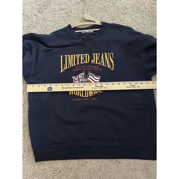 Vintage 90s Limited Jeans Worldwide Crewneck Sweatshirt Size Small - Picture 7 of 9